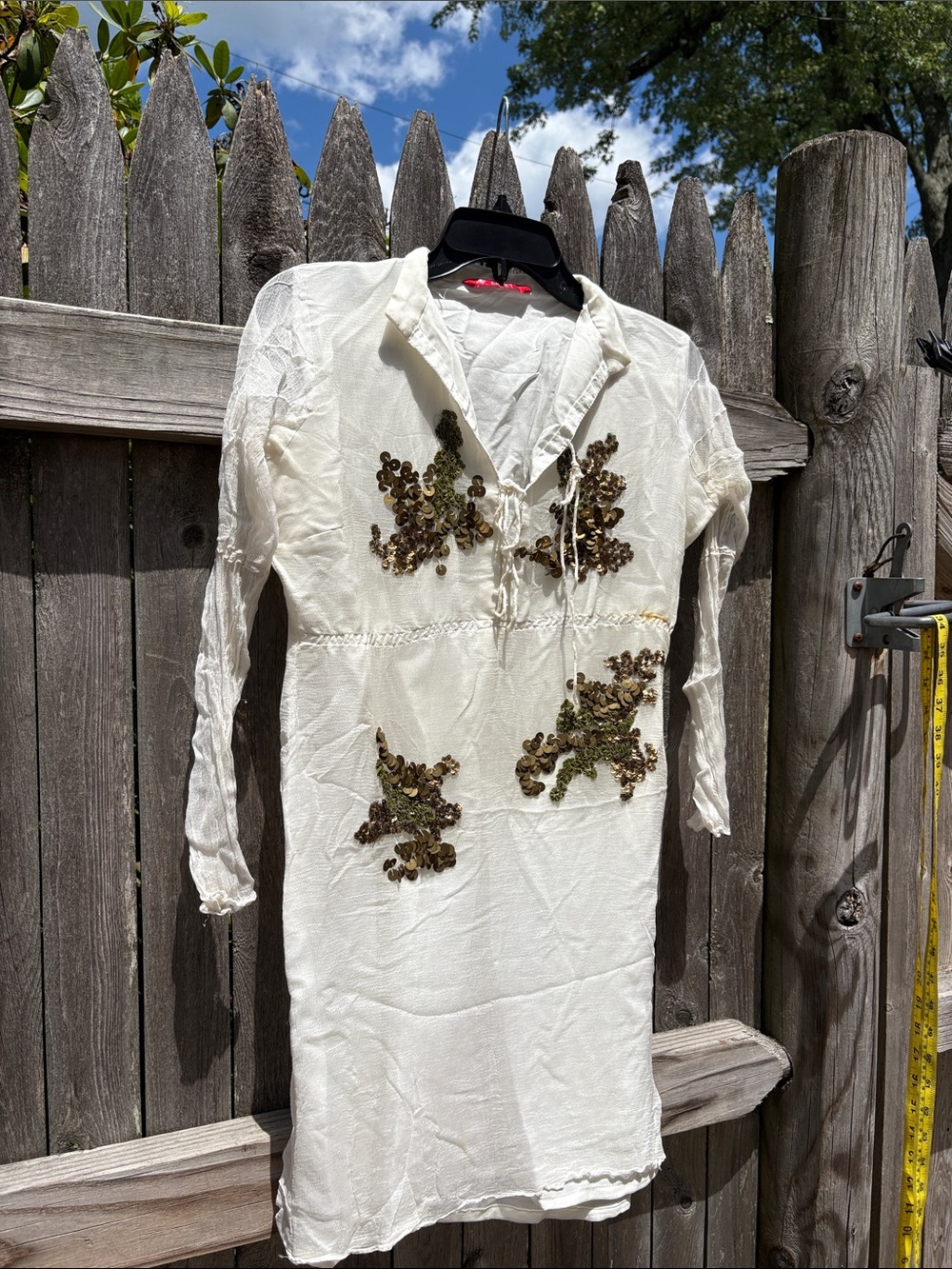 Juliet large light dress with beaded sequin accents!!